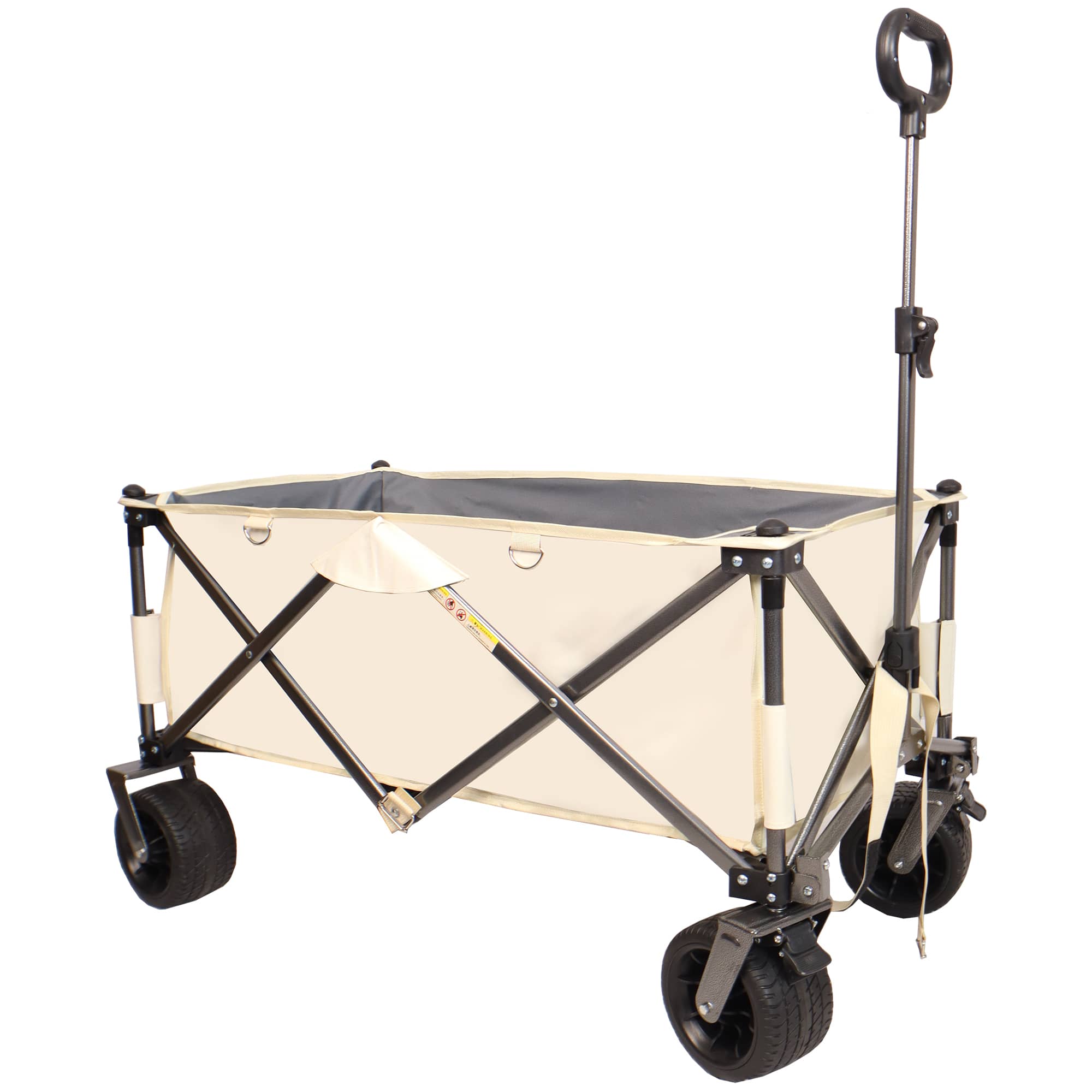 Heavy Duty Folding Wagon Cart with All-Terrain Wheels