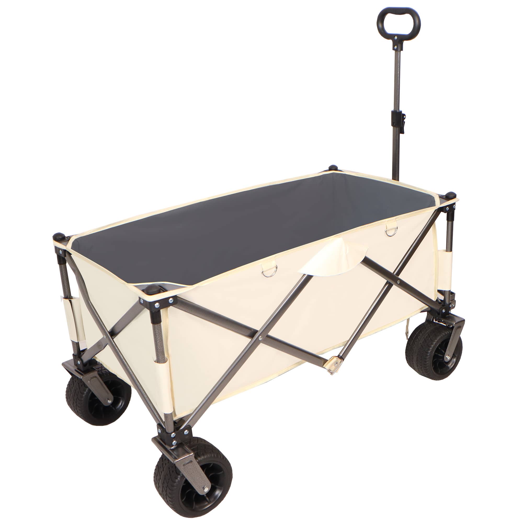 Heavy Duty Folding Wagon Cart with All-Terrain Wheels