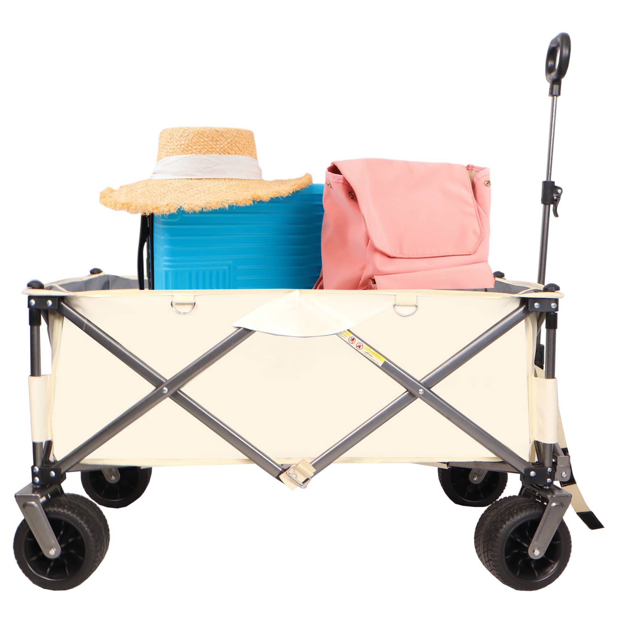 Heavy Duty Folding Wagon Cart with All-Terrain Wheels