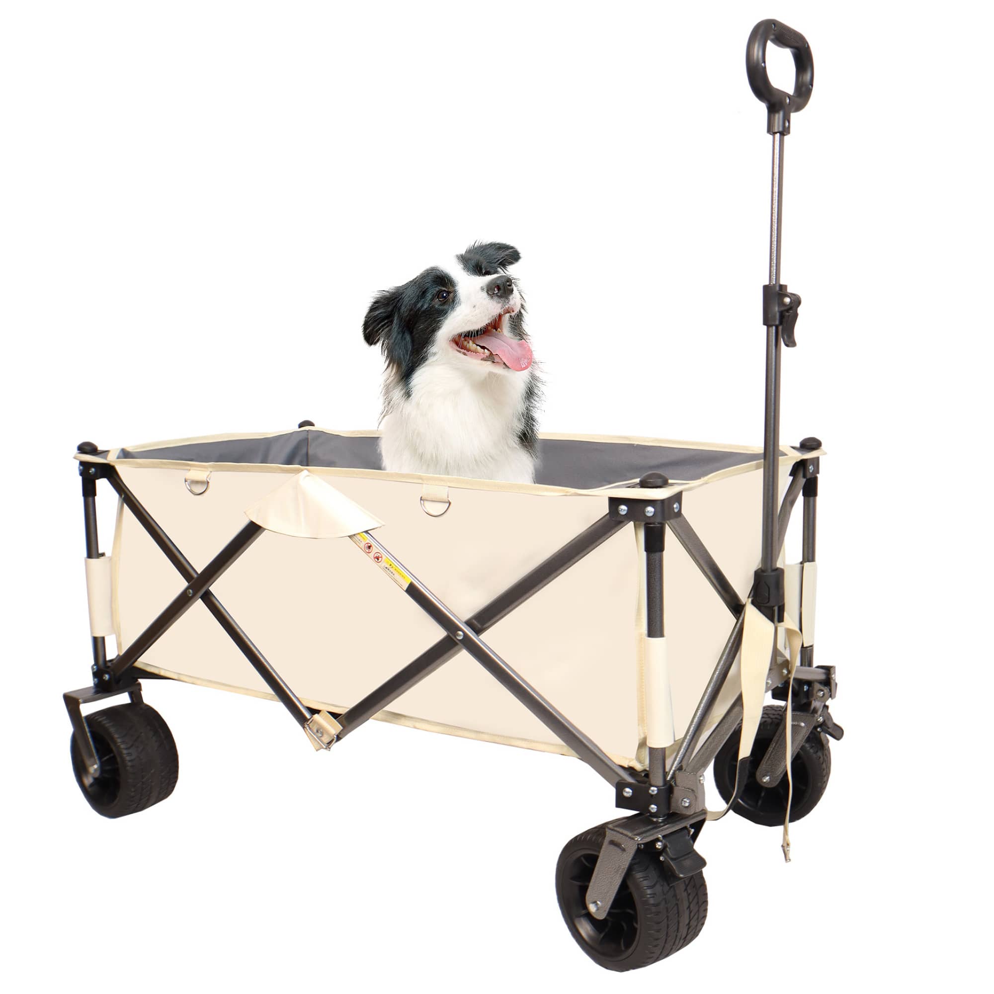 Heavy Duty Folding Wagon Cart with All-Terrain Wheels