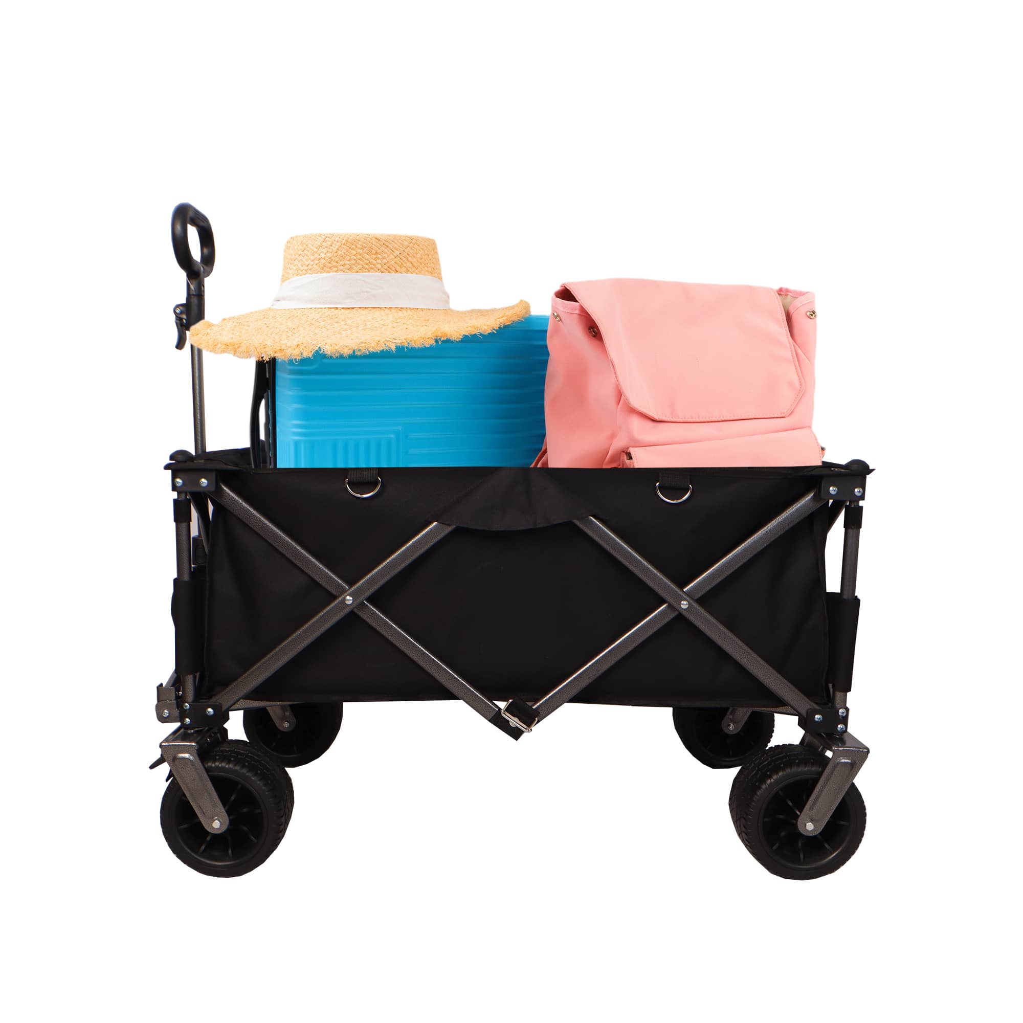 Heavy Duty Folding Wagon Cart with All-Terrain Wheels